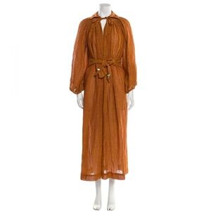 Lisa Marie Fernandez Terracotta Long Sleeve Dress